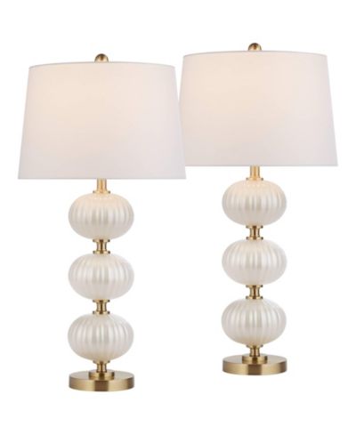 Possini Euro Design Possini Euro Grace 30"H Pearl Fluted Glass Table Lamp Set of 2