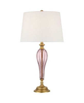Настольная лампа Possini Euro Design Clarrissa 31 1/2" Tall Fluted Vase, латунь и стекло