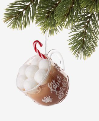 Holiday Lane Christmas Cheer Coffee Cup with Candy Cane Ornament, Macy's Exclusive