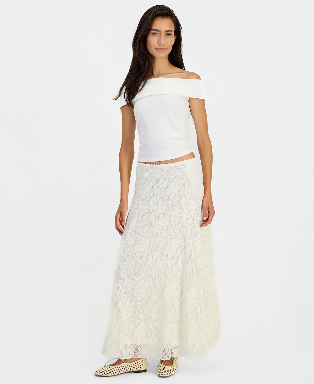 On 34th Women's Lace A-Line Pull-On Maxi Skirt, Macy's Exclusive