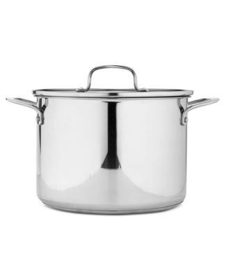 The Cellar Stainless Steel 8-Quart Covered Flat Stockpot, Macy's Exclusive