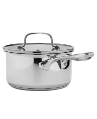 The Cellar Stainless Steel 2.5-Quart Covered Flat Saucepan, Macy's Exclusive