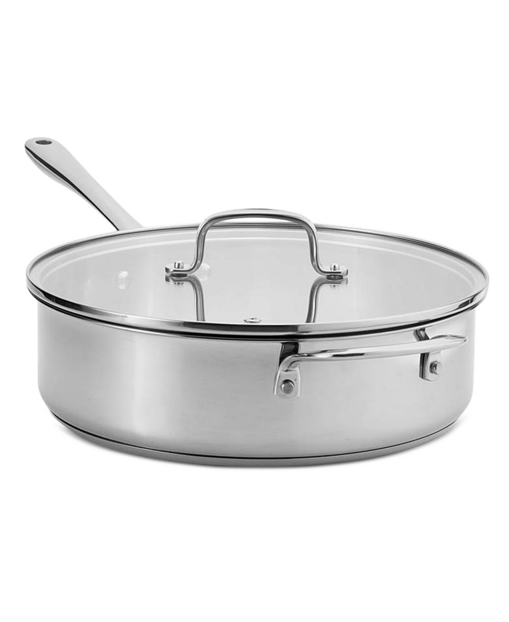 The Cellar Stainless Steel 5-Quart Covered Flat Sauté Pan, Macy's Exclusive
