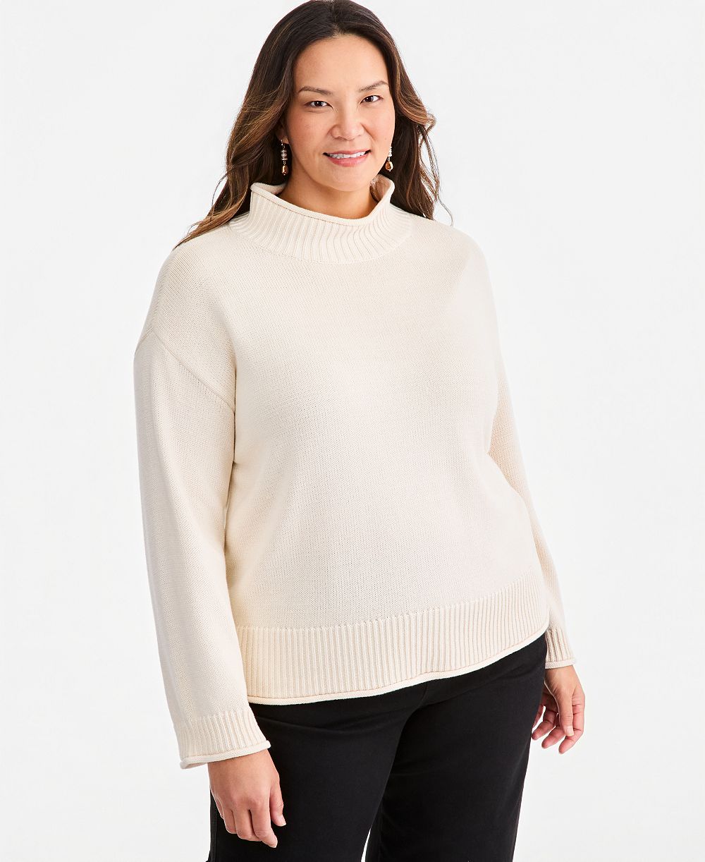 Style & Co Plus Rollneck Sweater, Macy's Exclusive