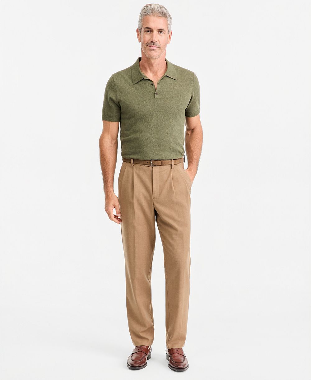 Club Room Men's Regular-Fit Pleated Stretch Dress Pants, Macy's Exclusive