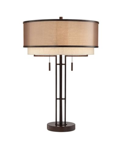 Franklin Iron Works Modern Industrial Table Lamp 27 1/2" Tall with USB Charging Port