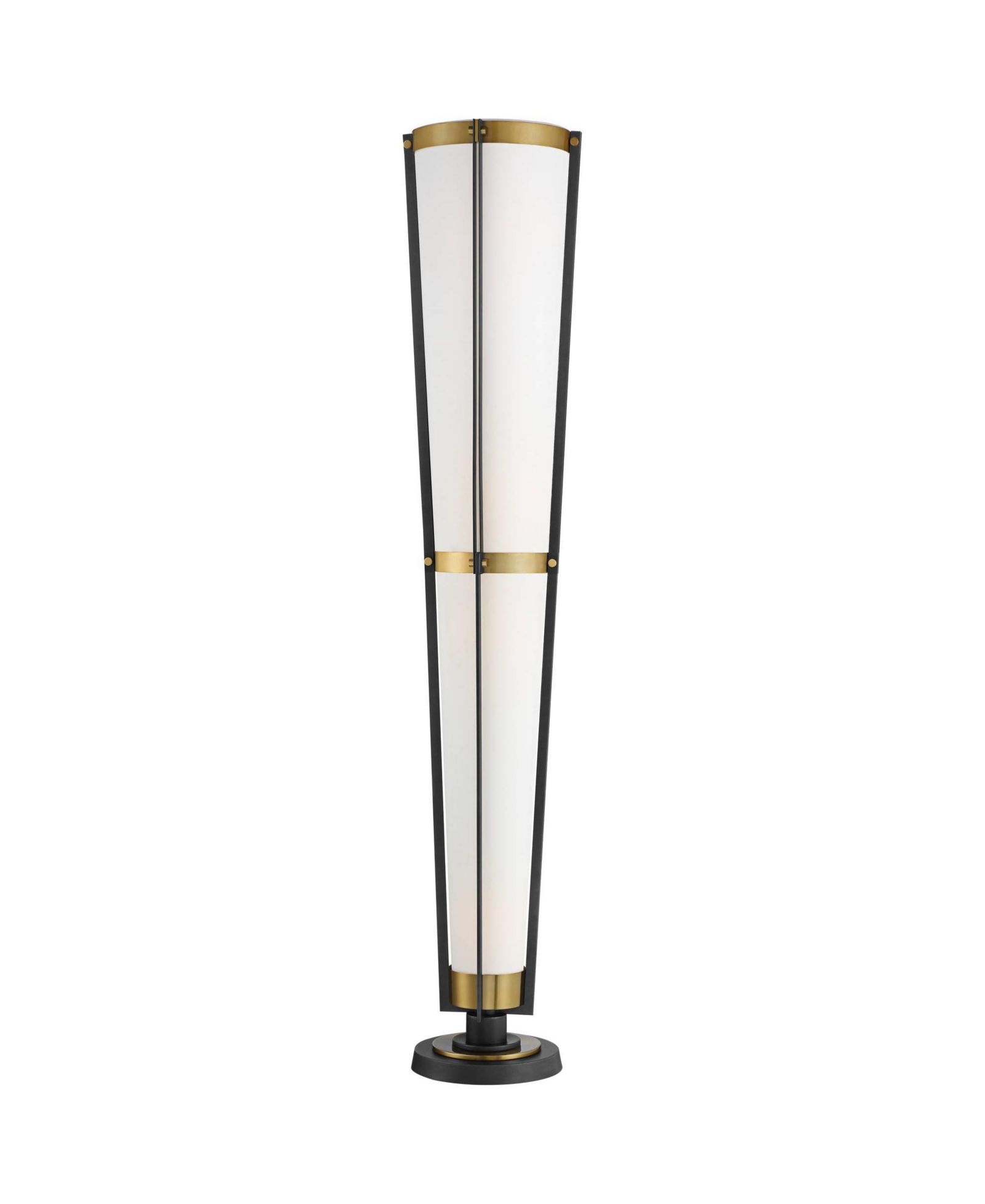 Торшер Possini Euro Design Vista Mid Century Modern 68" Tall Smart Socket Gunmetal Brass Cone Shade