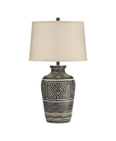 John Timberland Rustic Southwestern Jar Table Lamp with USB Charging Port 32" Tall