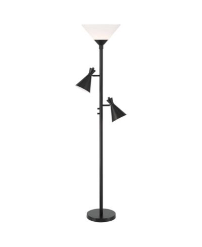 Possini Euro Design Ballard Modern 72" Tall Standing Floor Lamp Skinny Tree Torchiere with Side Lights Dimmable Metal