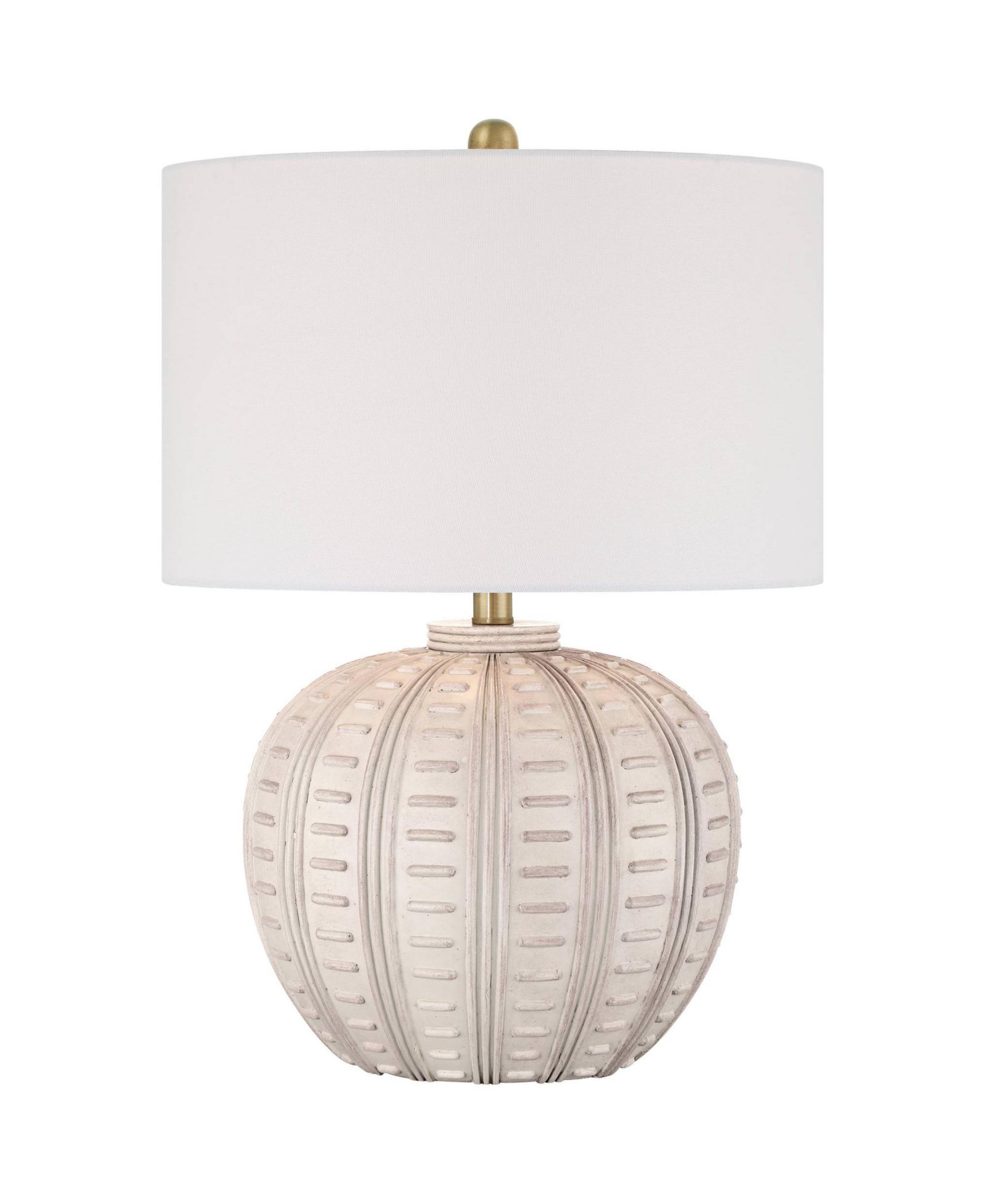 360 Lighting Keira 24" High Gourd Small Modern Coastal 3-Way Table Lamp Single Shade Living Room Bedroom Bedside Nightstand