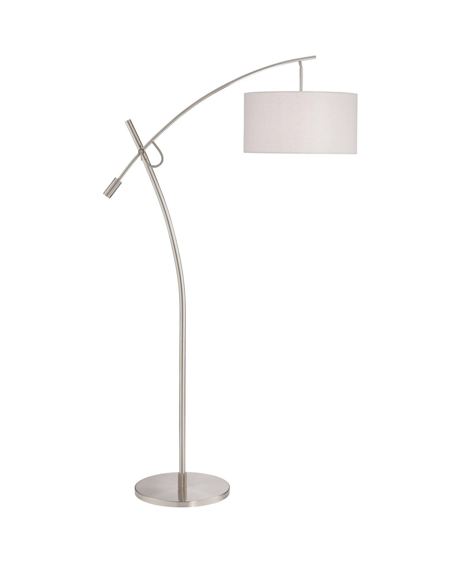 Possini Euro Design Напольный арочный светильник Raymond 69" с умной розеткой и регулируемым абажуром
