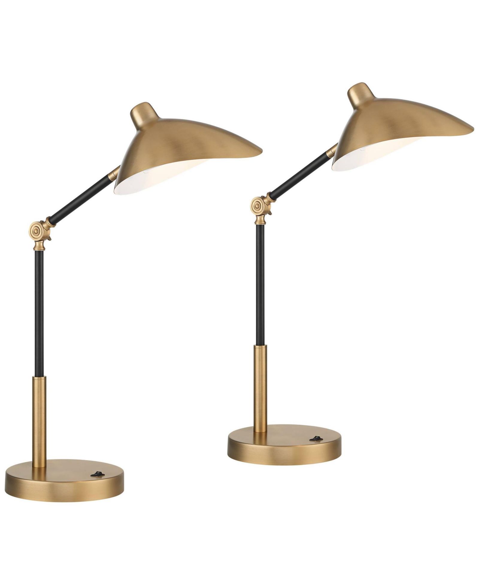 Набор настольных ламп 360 Lighting Colborne 28" Mid Century Modern, 2 шт, USB, LED, регулируемые