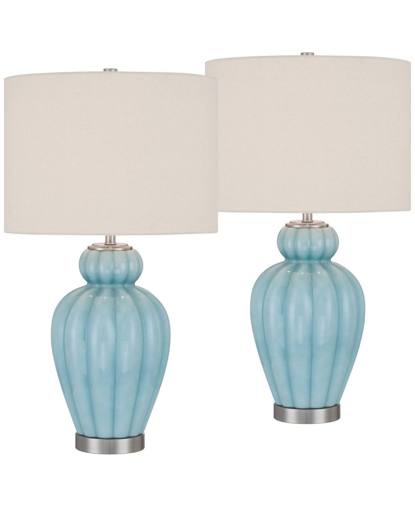 360 Lighting Leros 27 1/2" High Glass Gourd Table Lamp Set of 2
