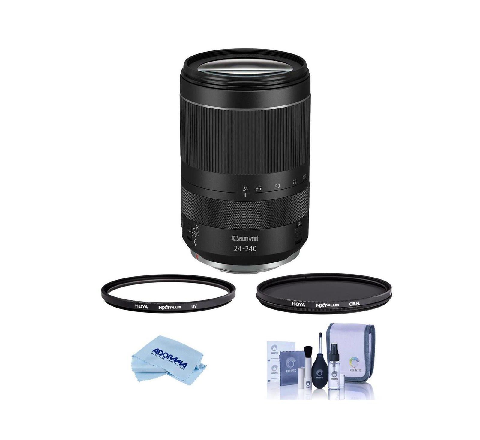 Canon RF 24-240mm f/4-6.3 IS USM 10x Zoom Optical Image Stabilization Lens Bundle for Canon EOS R Series