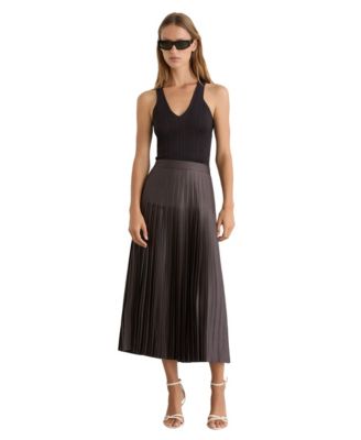 REISS Women's Savannah Pleat Midi Skirts