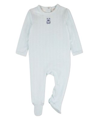 Детский комбинезон MeMoi Baby Girls "Snuggly Bear" Chevron-Printed Cotton-Rich Footie