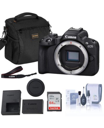 Зеркальный фотоаппарат Canon EOS R50 | 24.2MP APS-C, 4K 30p Video, Dual Pixel AF II, 15fps Burst, Vari-Angle Screen, Компактная камера для влогинга (5811C002) +