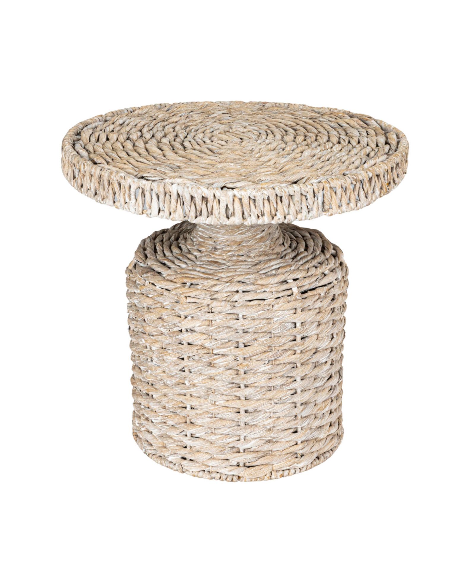 Storied Home 18" Water Hyacinth Hand-Woven Table