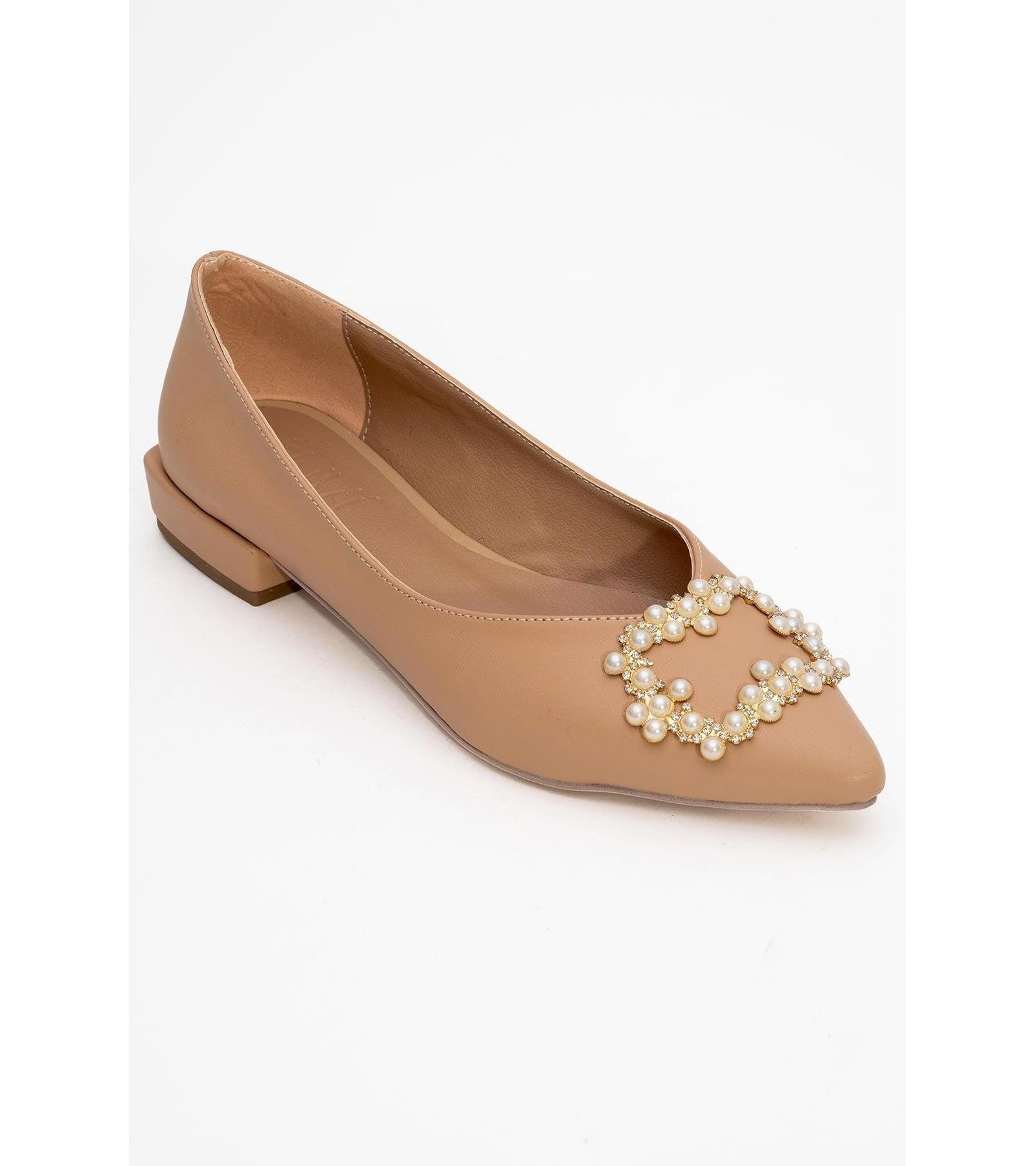 Prologue Shoes Women's Ghent Pearl Embellished Ballet Flat