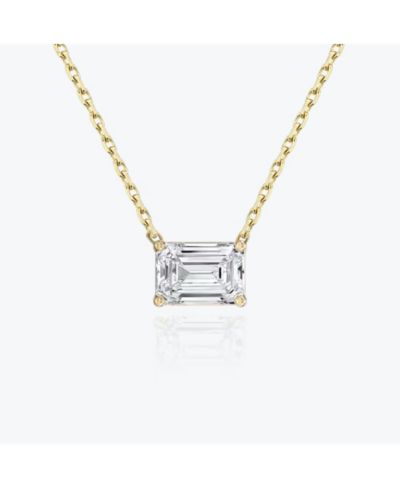 Подвеска Dloria Valentina Moissanite Emerald Cut в золотом покрытии Gold Vermeil