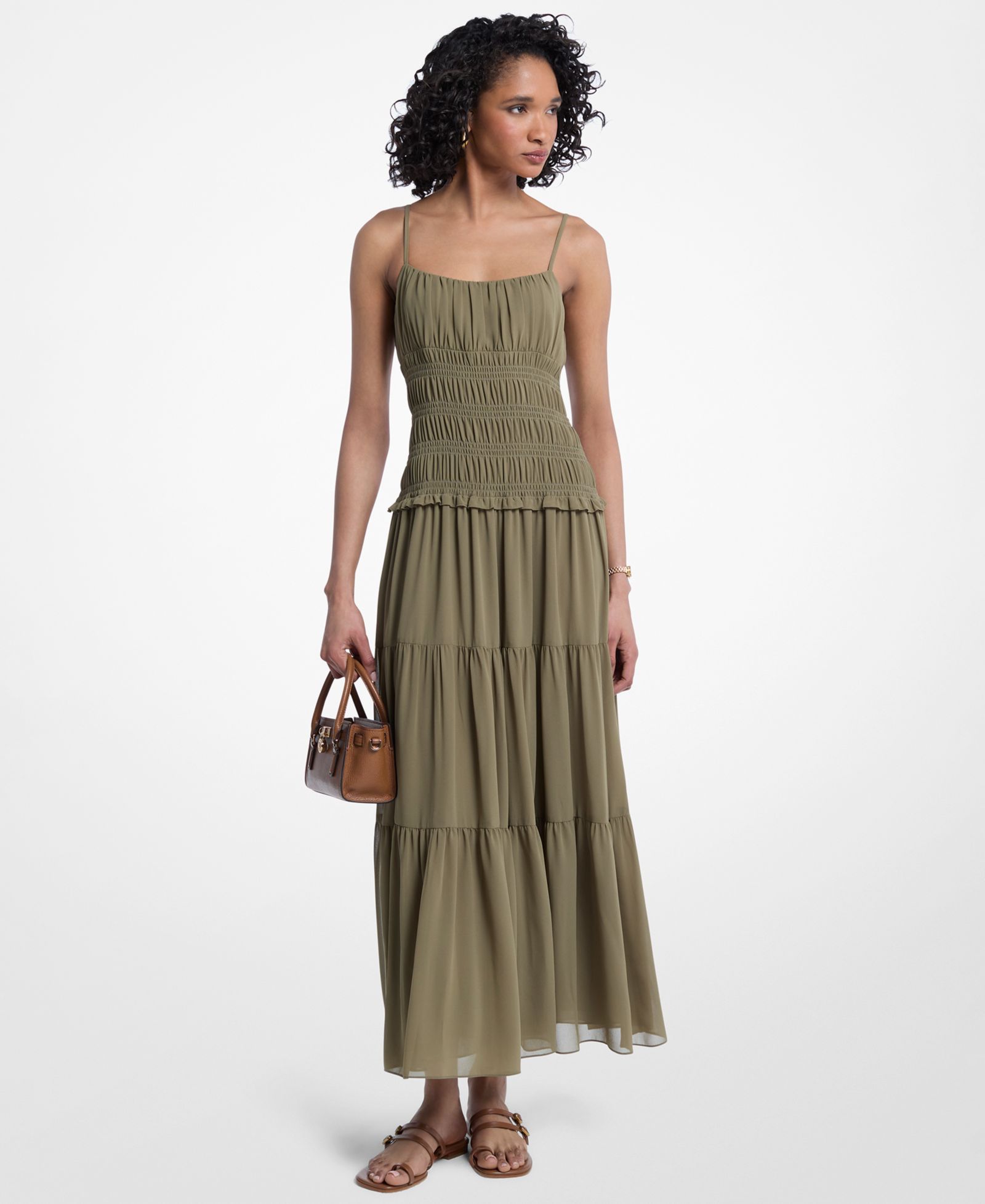 Women's Square Neck Smocked Dress