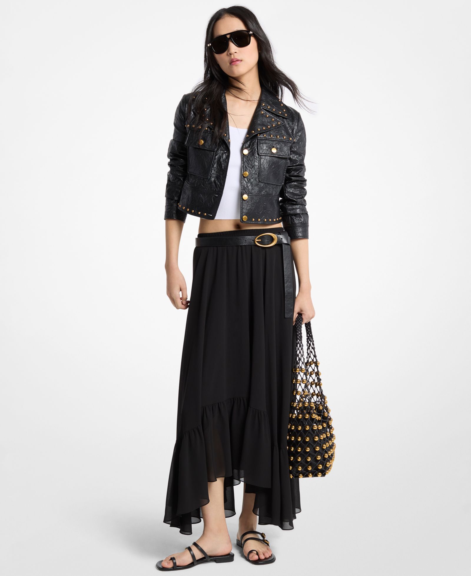 Юбка Michael Kors Women's High-Low Mid-Rise