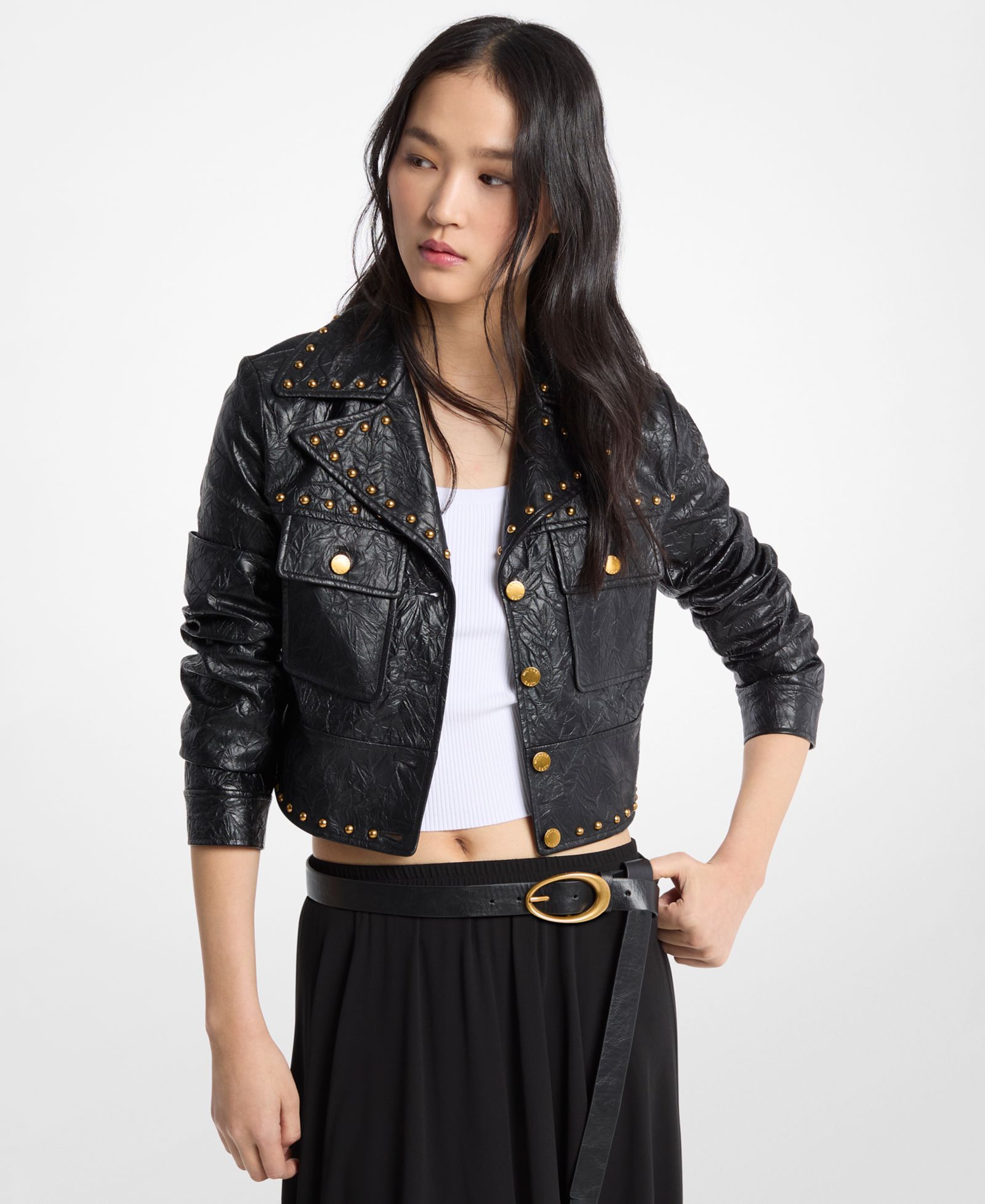 Women's Studded Notch Collar Jacket