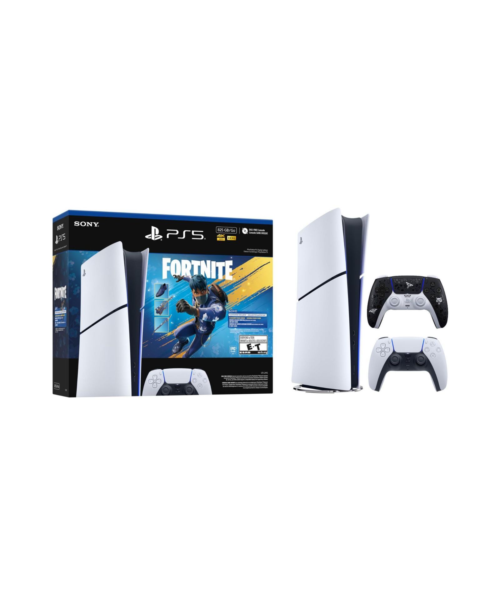 PlayStation 5 Digital Edition 825GB Fortnite Bundle Console с DualSense Controller и The Last of Us