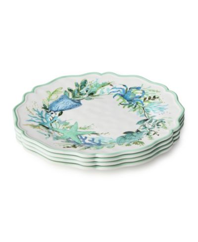 Certified International Sea Glass Dinner Plate, Set of 4