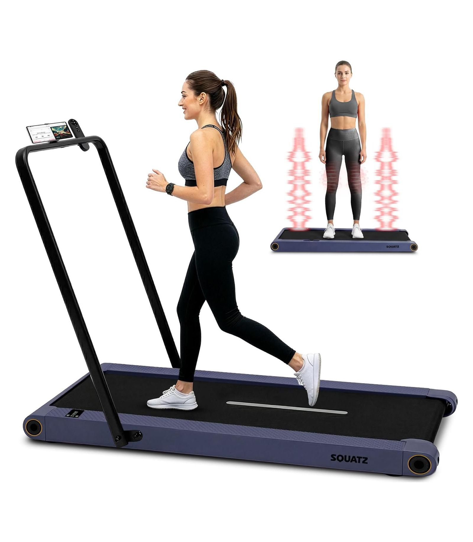 Беговая дорожка 2-in-1 SQUATZ Walking Pad с виброплатформой (SQWPVH15BL)