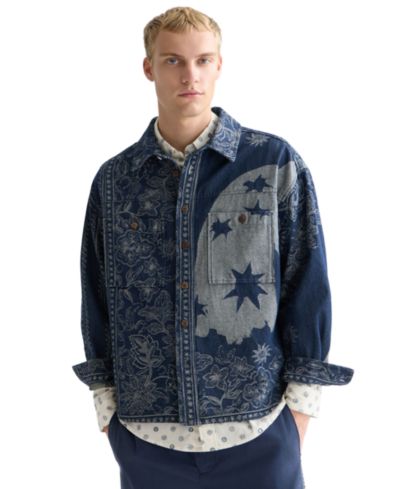 Мужская жаккардовая рубашка с длинным рукавом SCOTCH & SODA