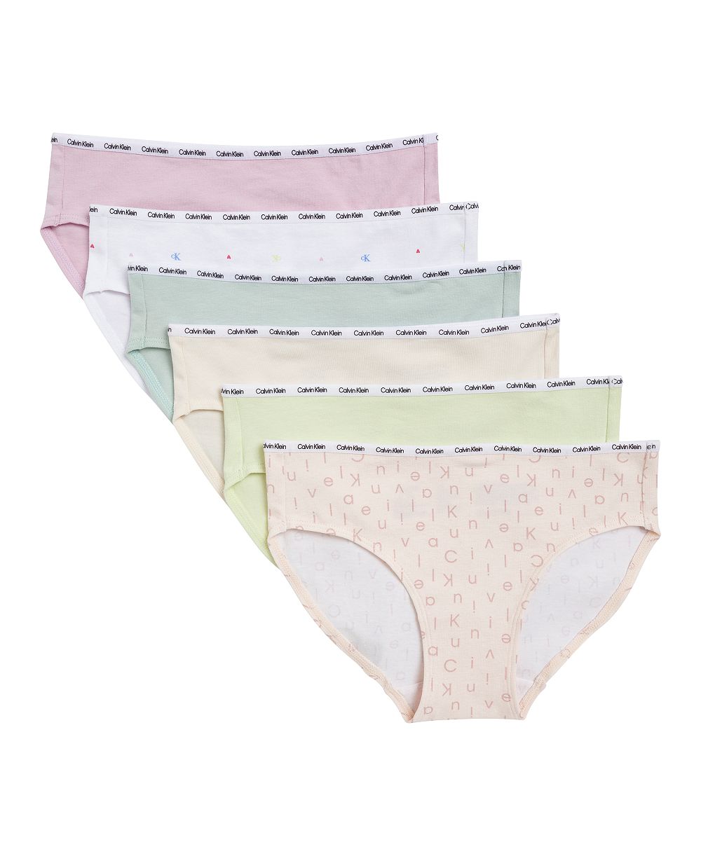 Calvin Klein Girls' 7-16 Tiny CK Hears Bikini, 6-Pack