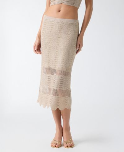 GUESS Женский Olivia Shell Pointelle Sequin Skirt