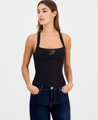 GUESS Женская топ-халтер Shaneen Sleeveless Logo Square-Neck