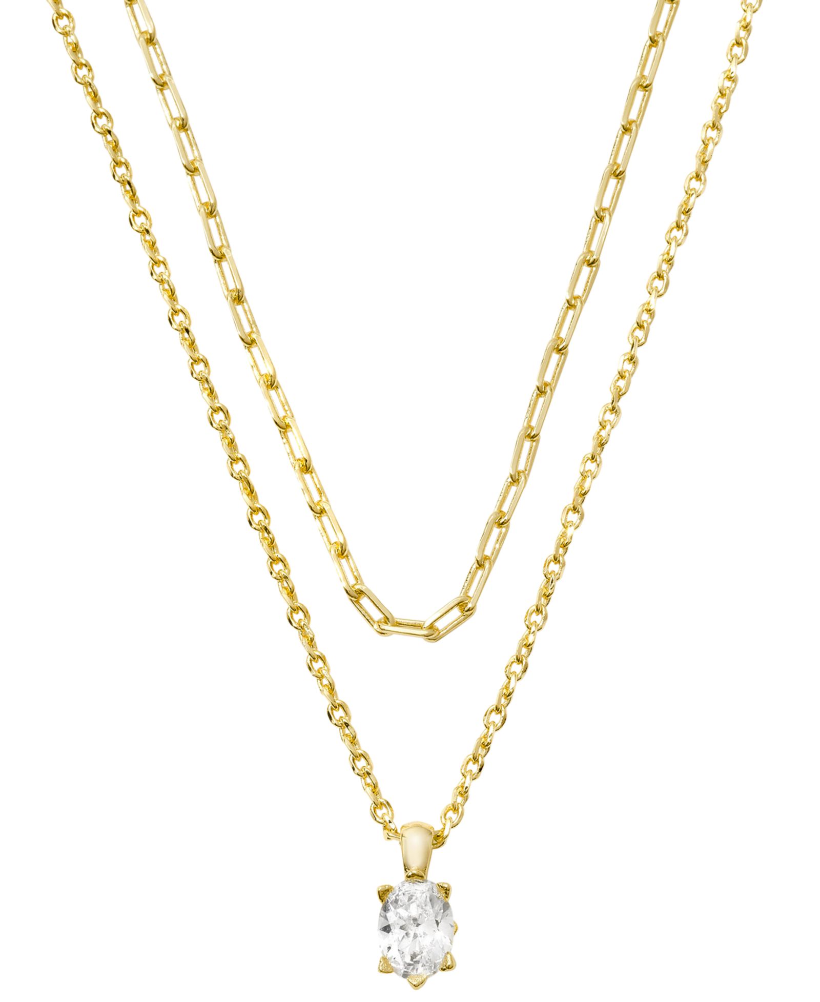 Kendra Scott Cailin Cubic Zirconia Layered Multi Strand Necklace