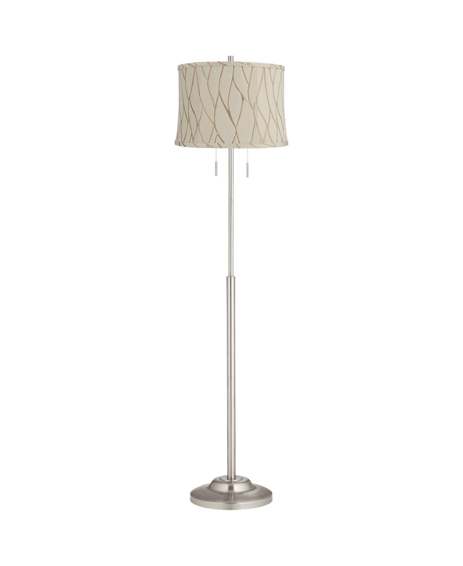 Торшер 360 Lighting Abba Modern 65" Tall с серебристым металлическим покрытием