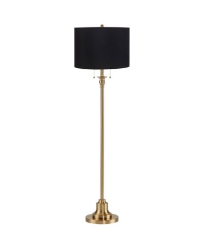 Напольный торшер 360 Lighting Dyna Traditional 58" с золотым антикварным покрытием и абажуром