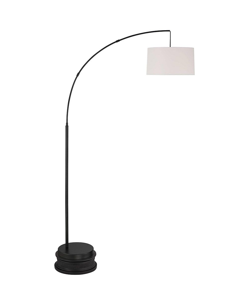 360 Lighting Cora Modern Arc Floor Lamp с металлическим тканевым абажуром