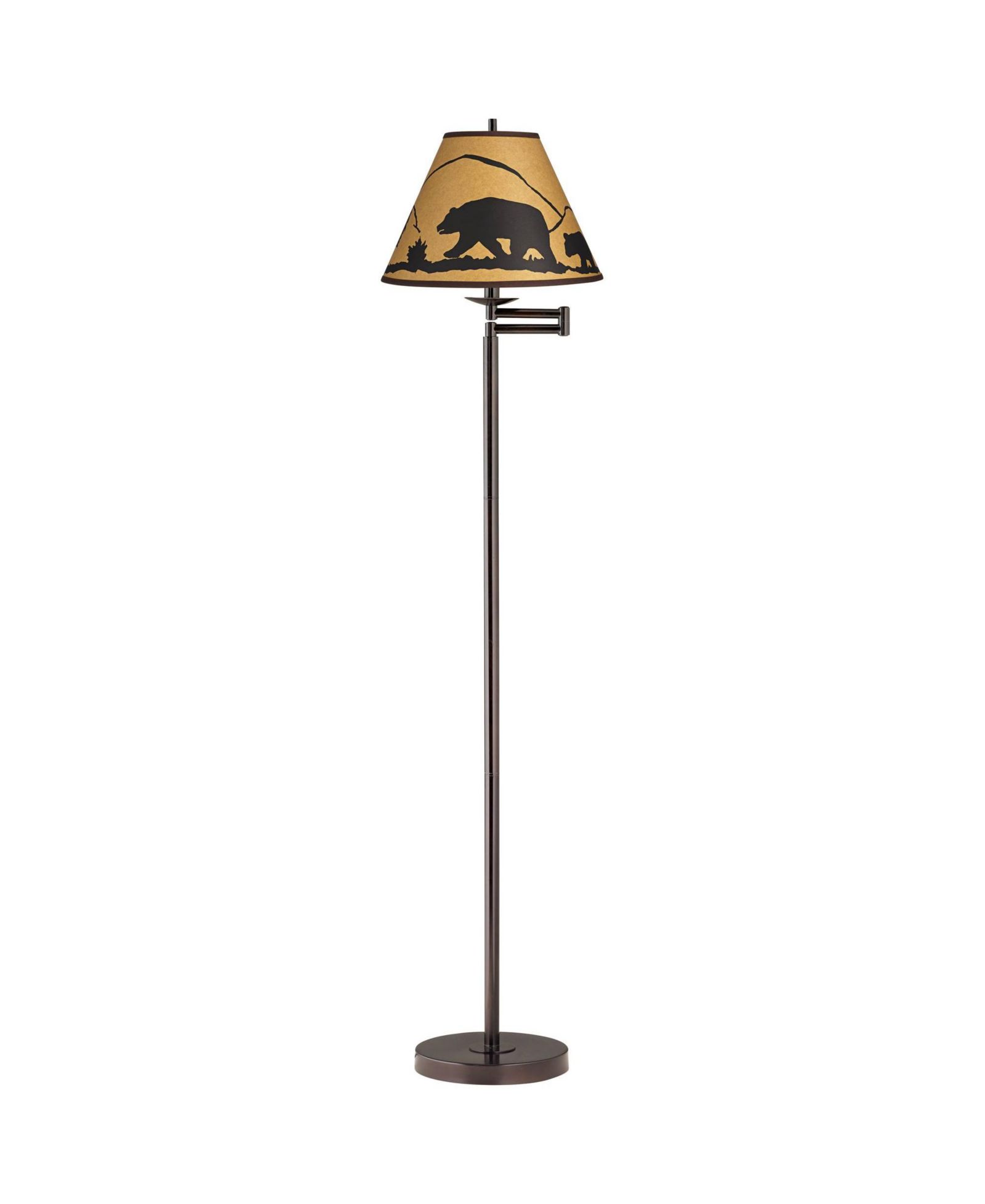 Торшер 360 Lighting Modern Swing Arm с абажуром Mountain Scene