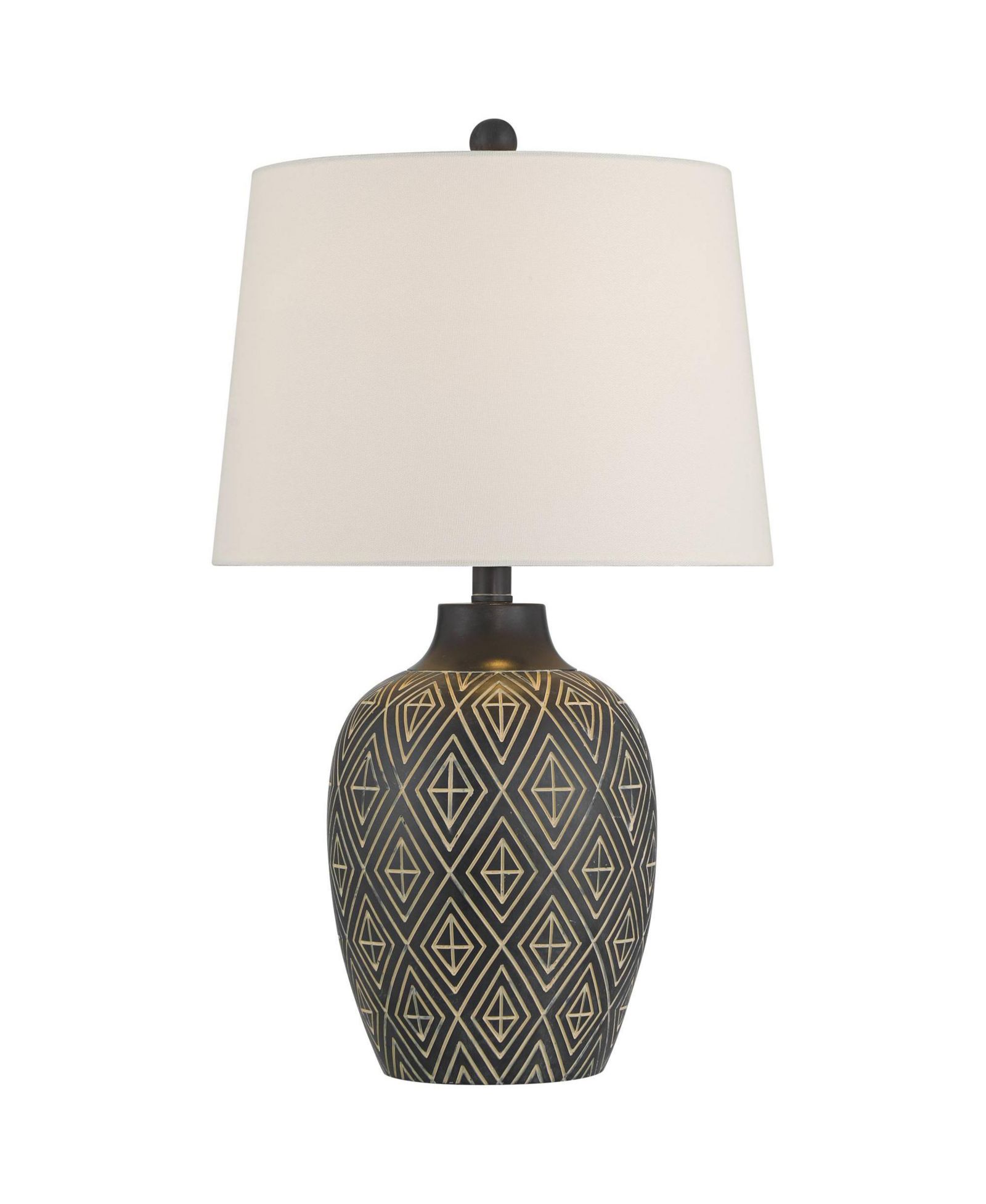 360 Lighting Benito 23 1/2" High Jar Modern Accent 3-Way Table Lamp Diamond Pattern Finish Single Shade Living Room Bedroom