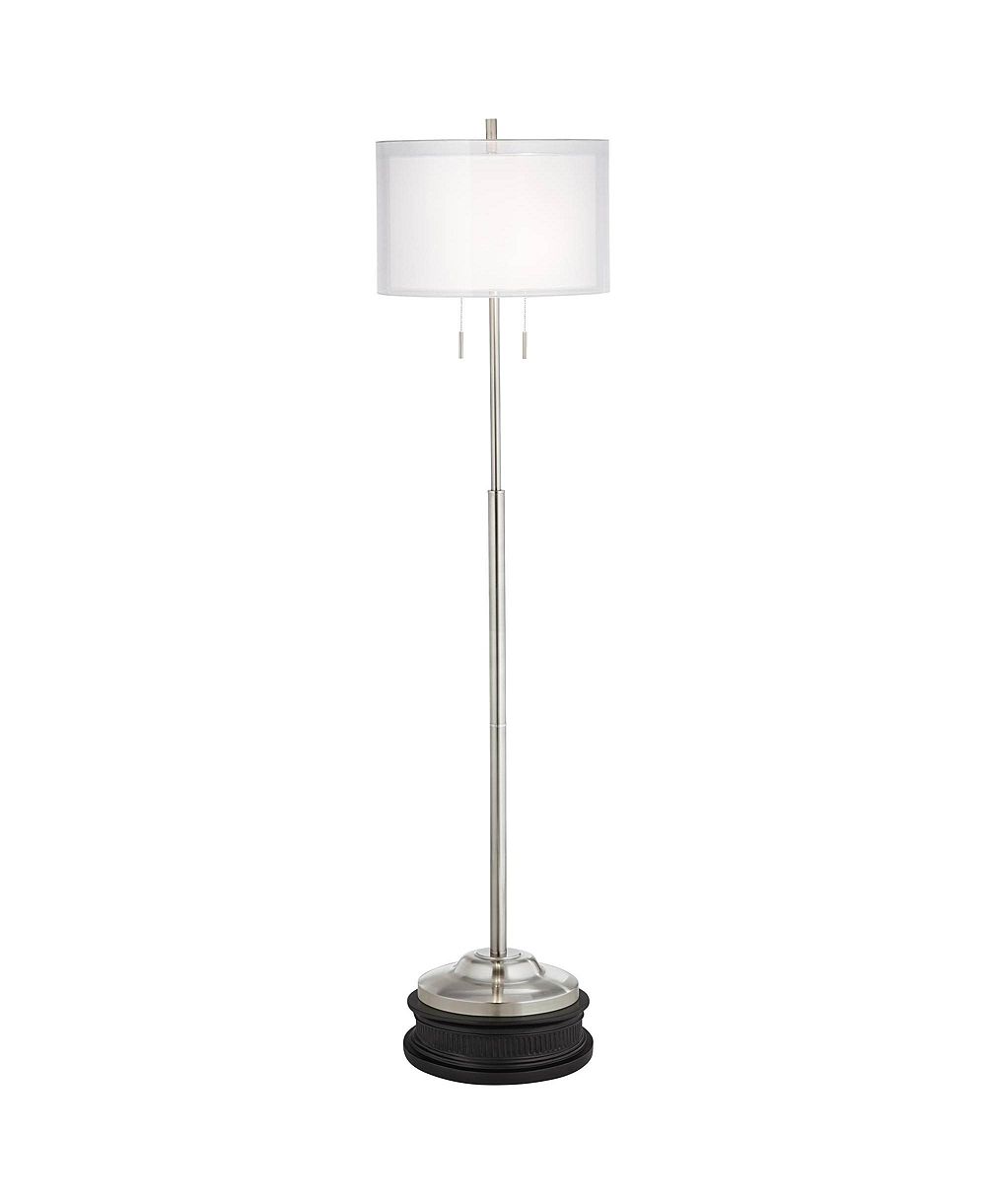 Possini Euro Design Roxie Modern Floor Lamp with Riser 65 1/2" Tall