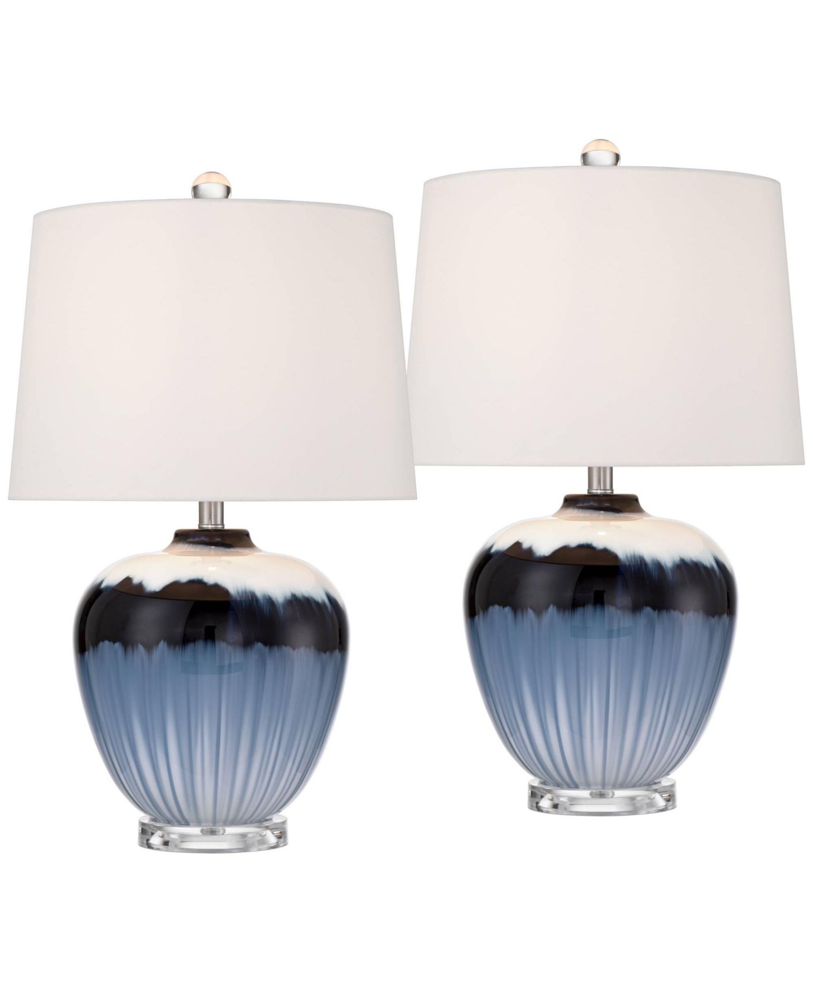 360 Lighting Hulda 26" High Art Glass Table Lamp Set of 2