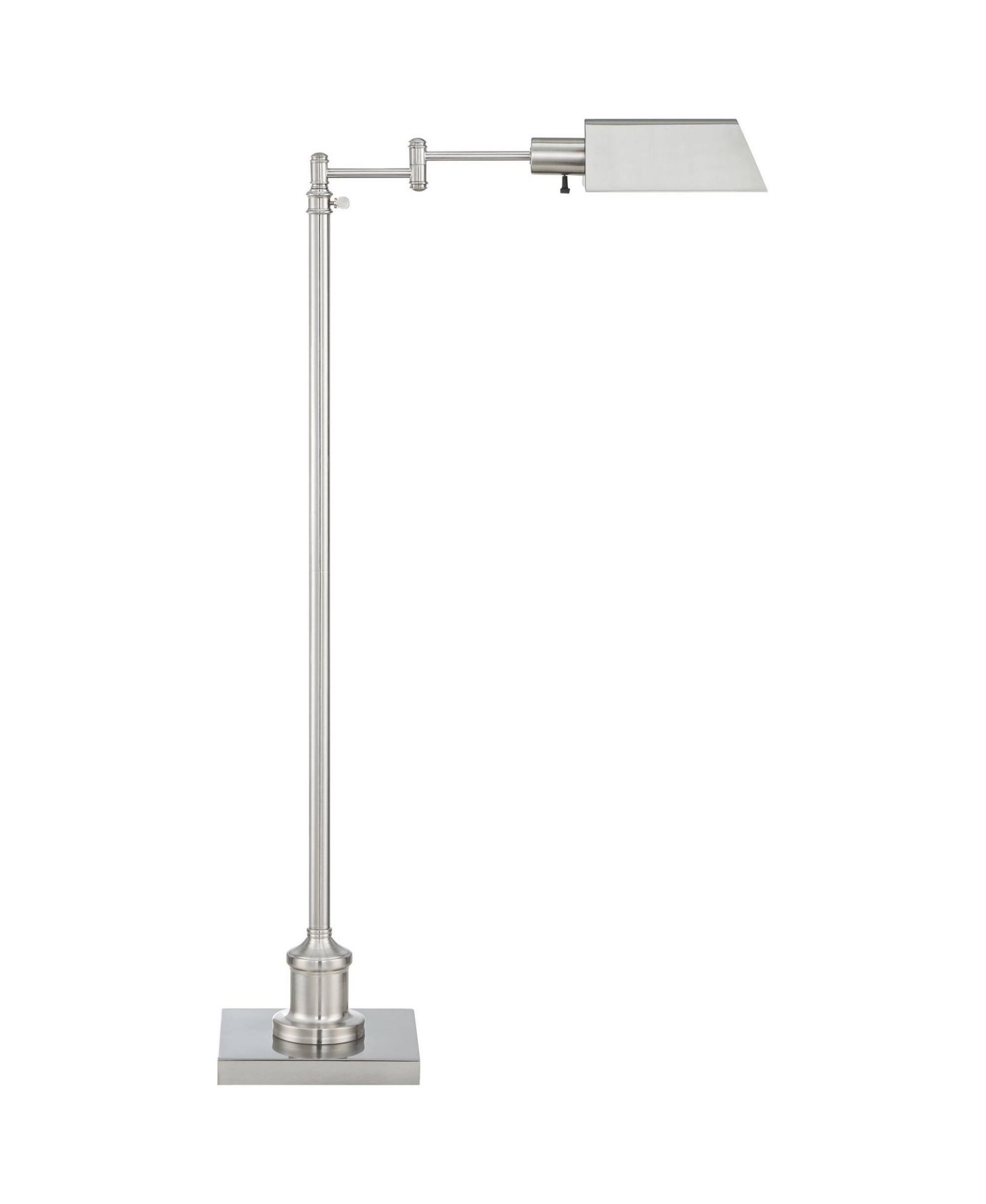 Regency Hill Jenson Traditional 54" Tall Pharmacy Floor Lamp with Smart Socket Brushed Nickel Adjustable Swing Arm for Living Room Reading