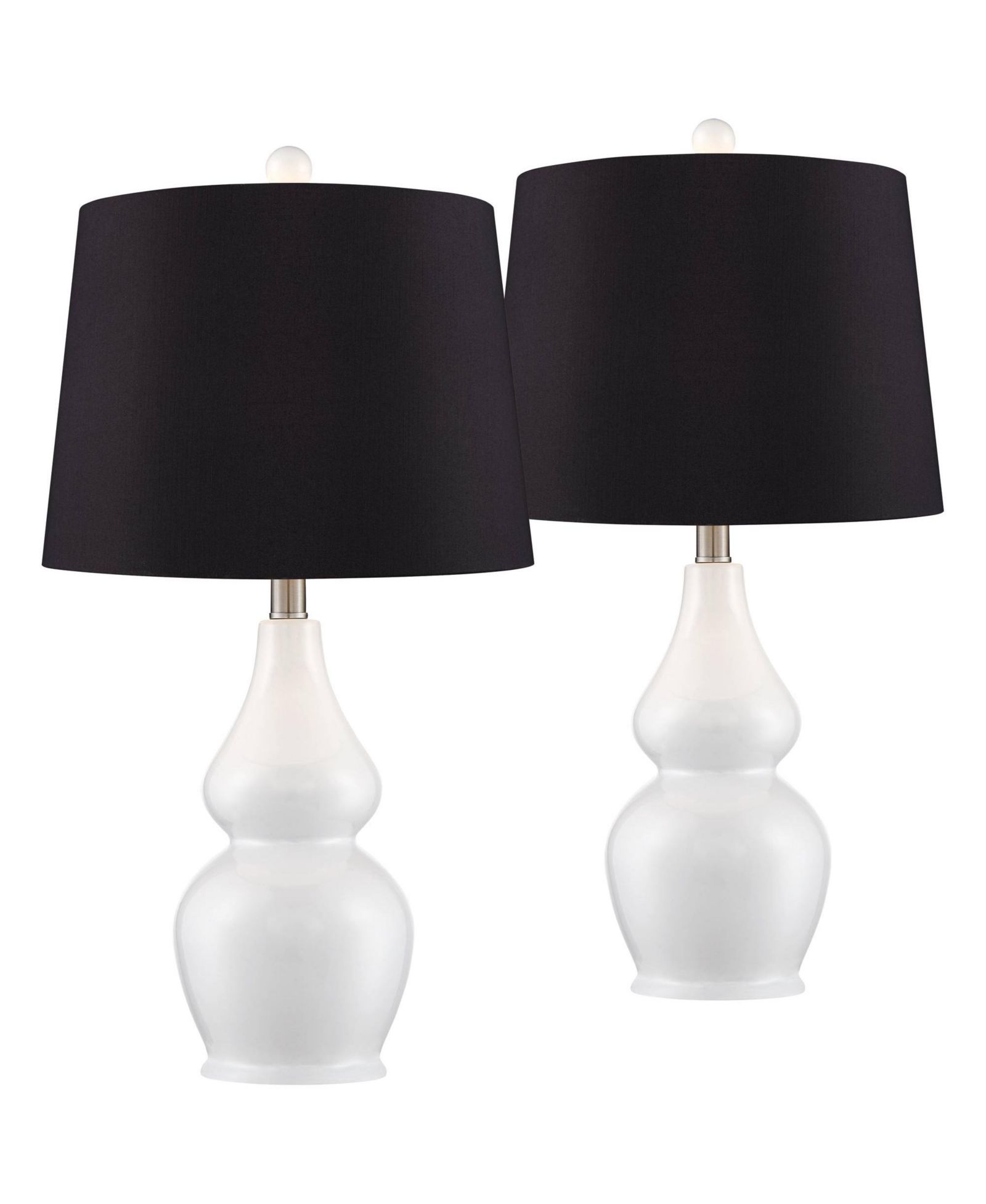 Набор из 2 настольных ламп 360 Lighting Jane Modern Ceramic с тканевым абажуром