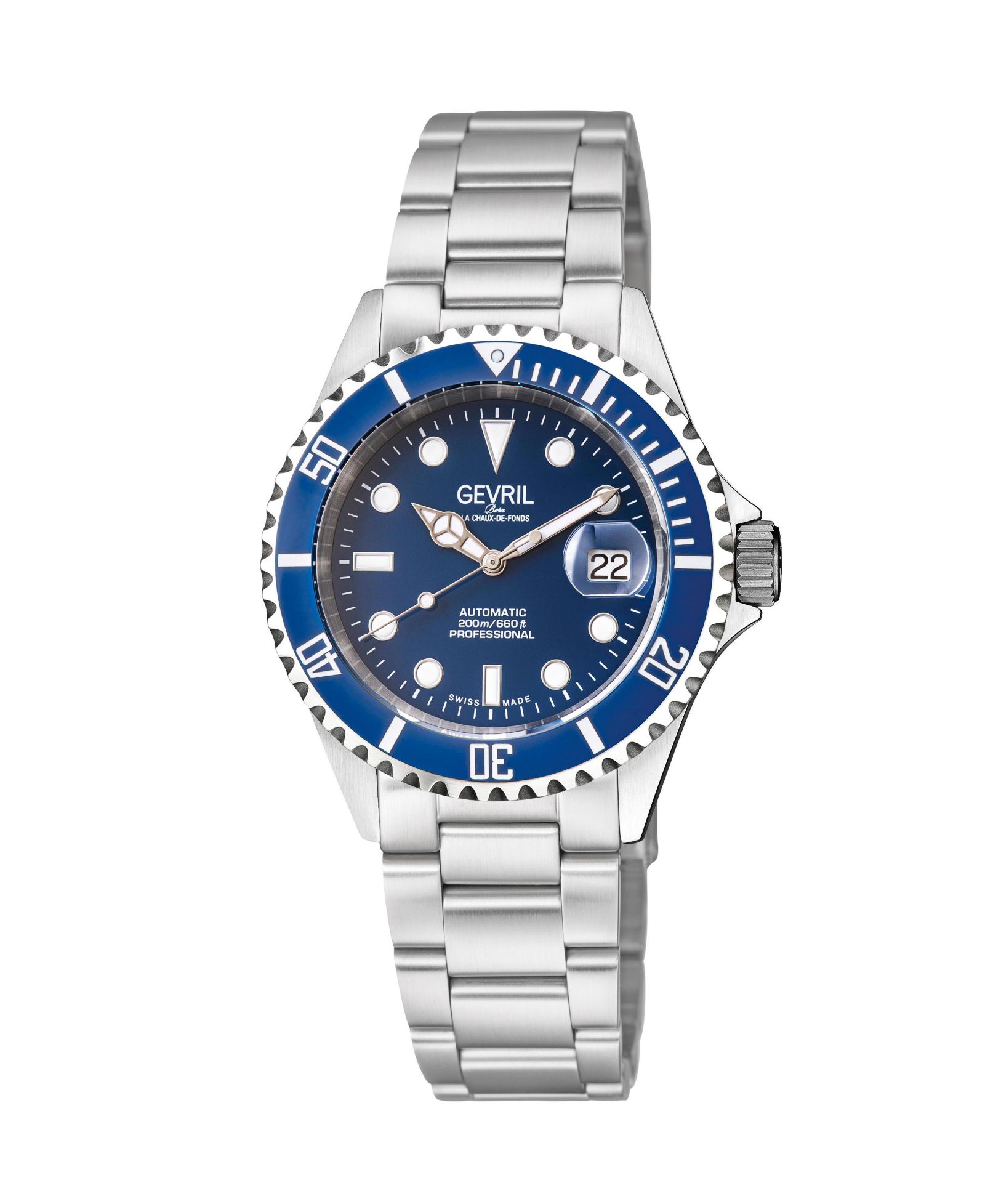 Gevril Men's Wall Street Swiss Automatic Bracelet Watch