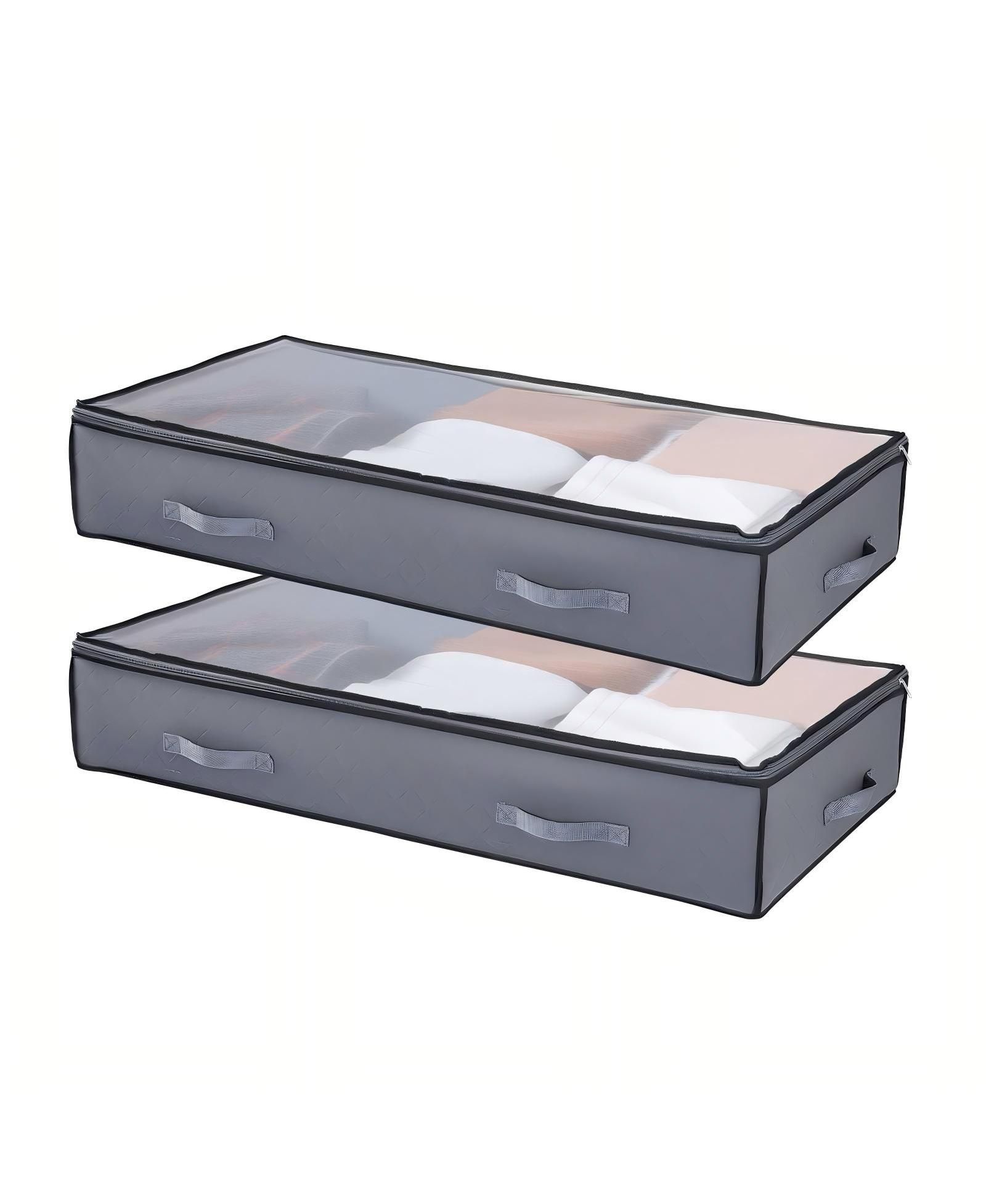 GOUUN Under Bed Storage Containers with Clear Lids 6 Pack