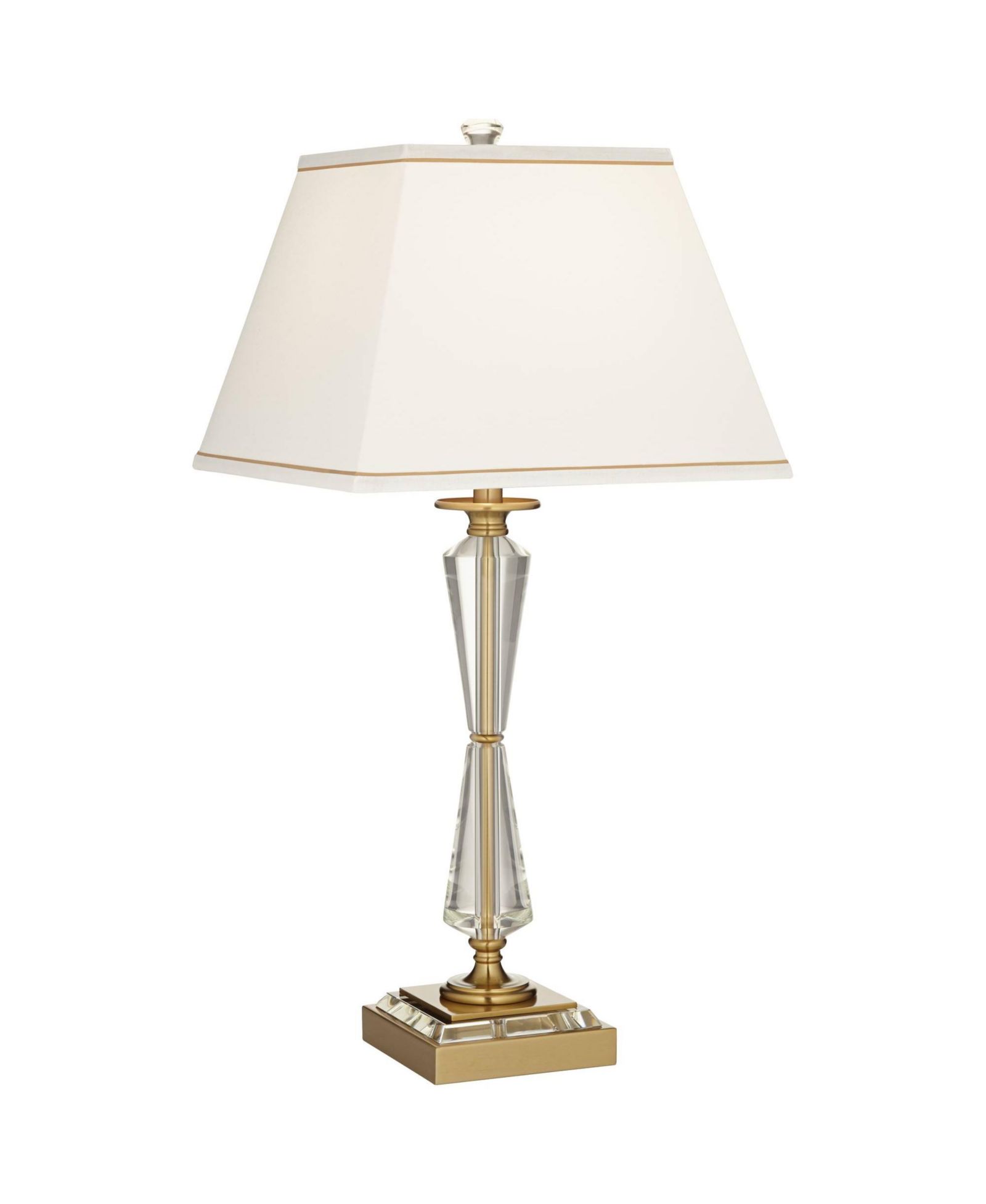 Stiffel Heath 31 5/8" Tall Large Traditional End Table Lamp USB Port Luxe Crystal Single Living Room Charging