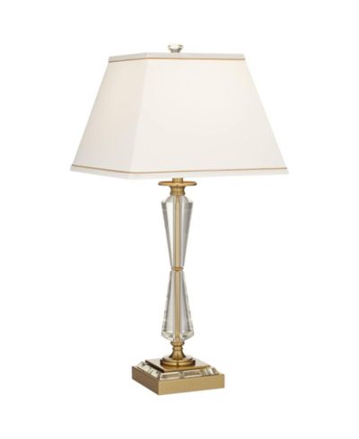 Stiffel Heath 31 5/8" Tall Large Traditional End Table Lamp USB Port Luxe Crystal Single Living Room Charging