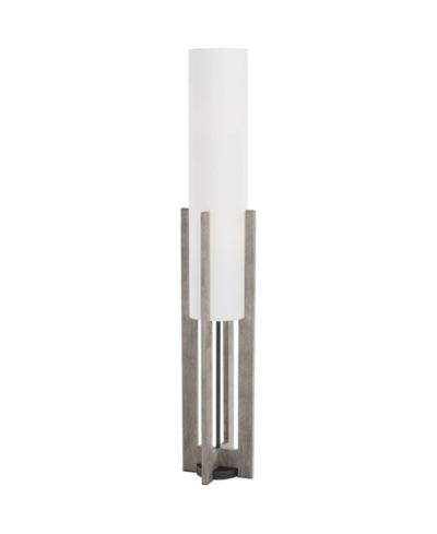 Possini Euro Design Arrista Modern 63" Tall Standing Floor Lamp Cylinder Foot Switch Wood Wash Finish Living Room Bedroom