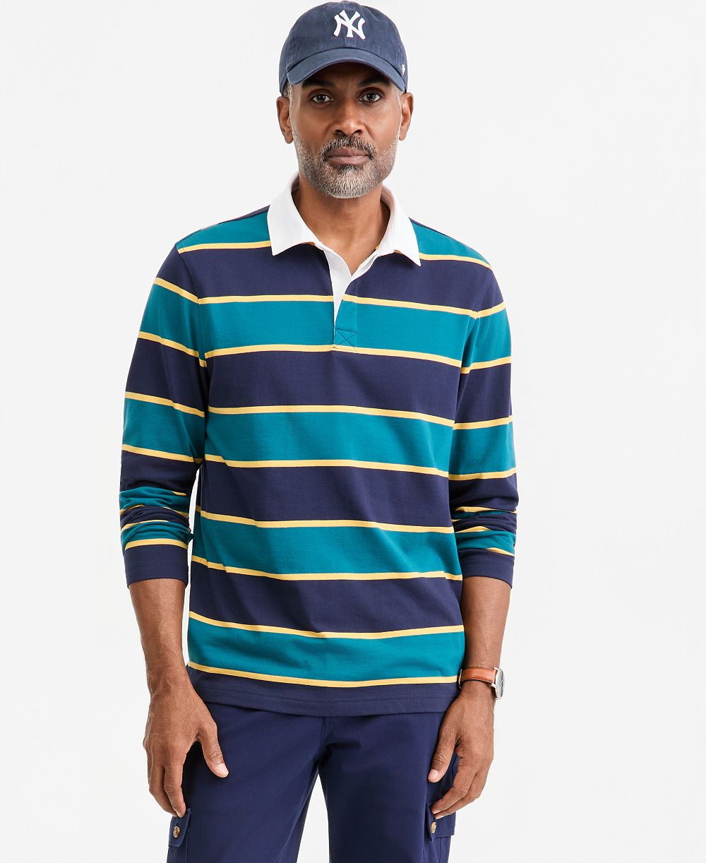 Мужская рубашка Club Room Stripe Long-Sleeve Rugby